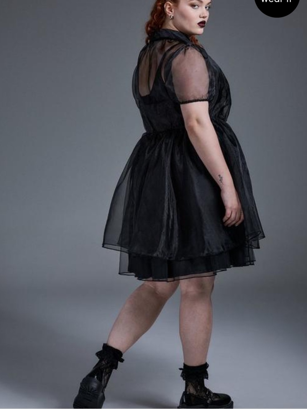 NWT Torrid Nightfall Organza mini dress with slip size 2 2x 18 20 - Picture 2 of 7